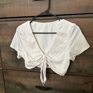 White crop top